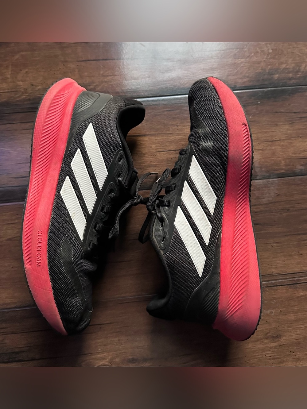 Adidas Runfalcon 5 Running Shoes ~ Men's Size 7 ~ Black/White/Red
